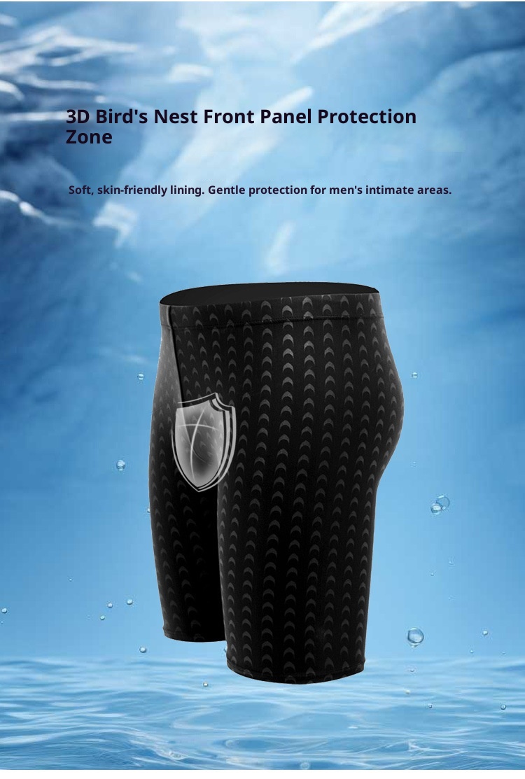 Short de natation professionnel mi-long pour homme, taille L, 5 points, modèle Shark Racing, vente directe d'usine._voghion.com
