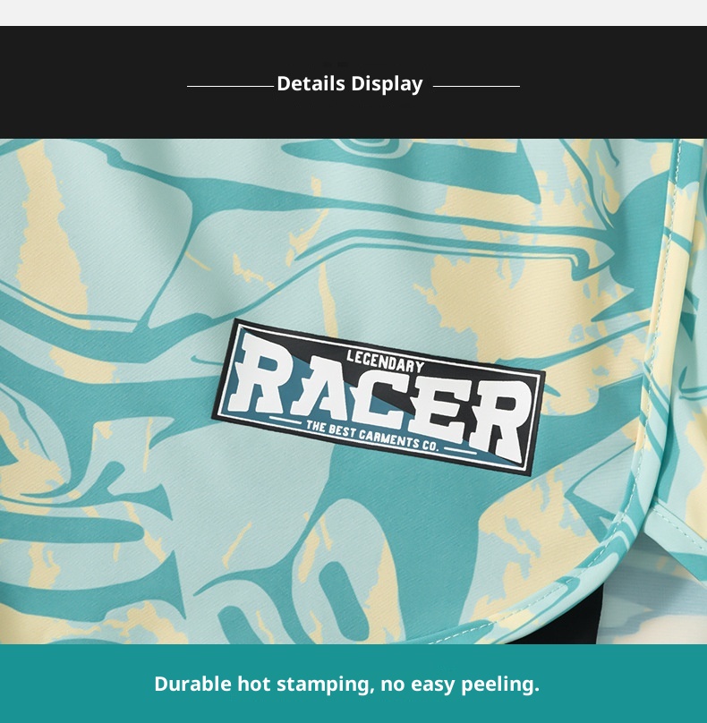 001 Herren-Badehose, doppellagig, Fünf-Punkt-Schwimmset, Anti-Peinlichkeit, neue professionelle Strand-Schwimmbekleidung_voghion.com