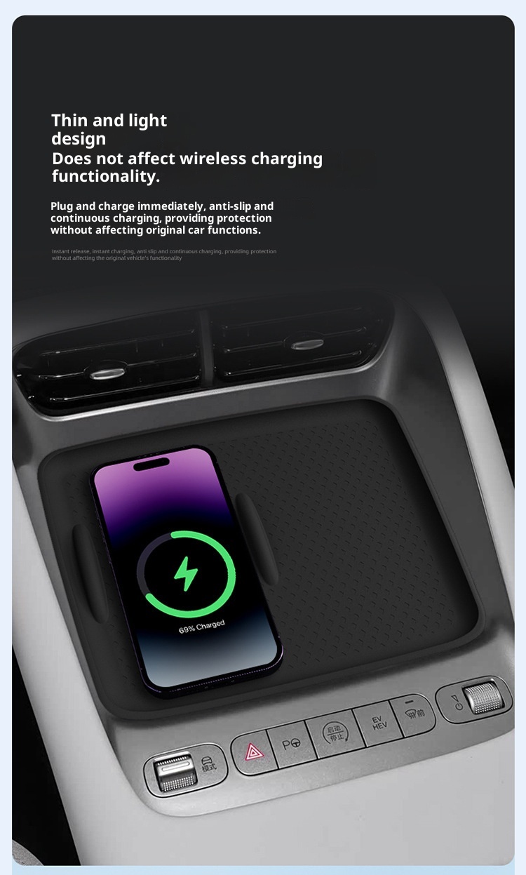 Suitable For BYD Hiace 06ev/06dmi Wireless Charging Central Control Silicone Non-Slip Phone Pad Accessories_voghion.com
