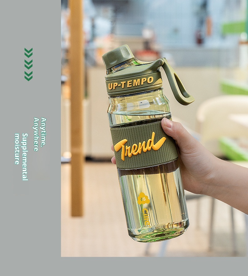 001 Xile Borraccia sportiva portatile per studenti, in plastica, da uomo, con capacità extra large_voghion.com