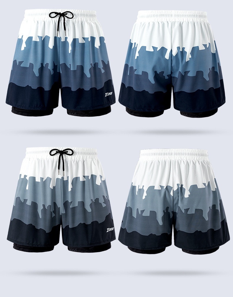 001 Adult Swimming New Men' Double Layer Quick-Dry Anti-Embarrament Swim Trunk Boxer Looe Breathable Caual Beach_voghion.com