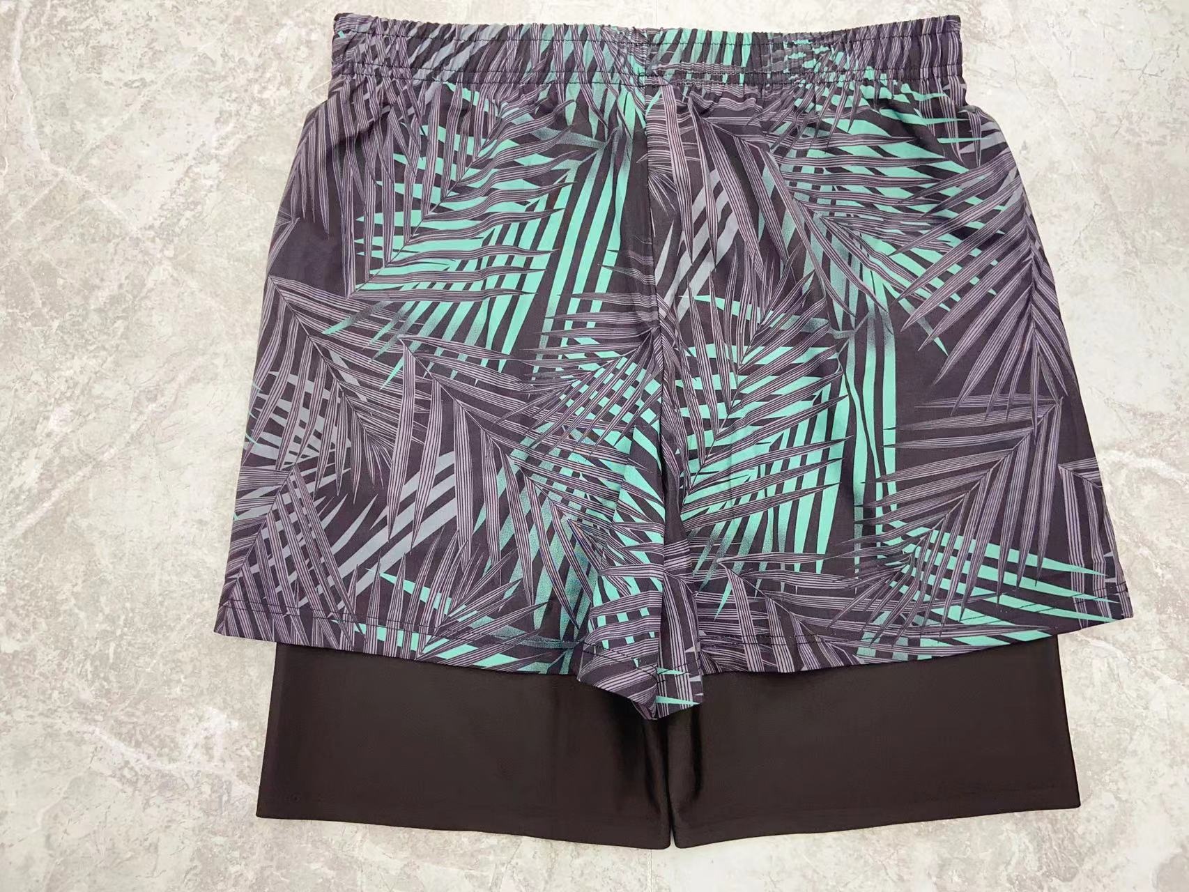 001 Anti-Peinlichkeit Doppellagige Neue Bedruckte Bequeme Badeshorts für Erwachsene in Übergrößen Herren Badehose_voghion.com