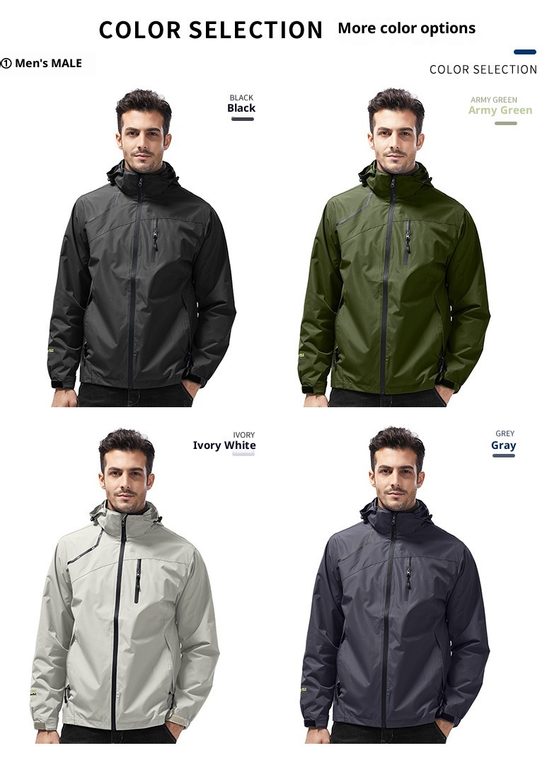 ActiveGo ActiveGo Giacca da trekking antivento impermeabile da uomo europea e americana, giacca a vento da esterno, produttore, vendita diretta_voghion.com