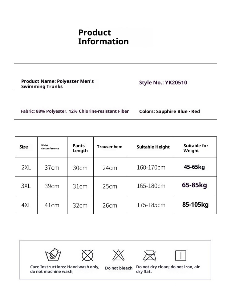 001 Plus Size Swim Trunks Boxer Loose Anti-Embarrassment Quick-Dry Swimming Suit Men's Adult Hot Spring Set Equipment_voghion.com