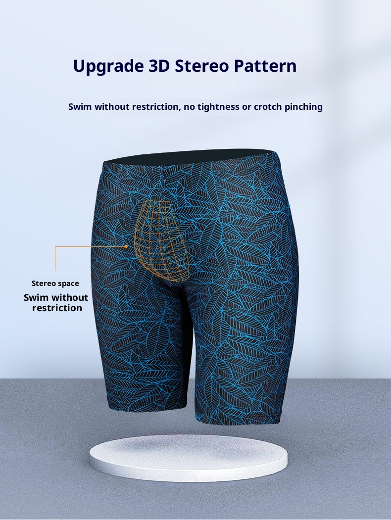 001 New Large Size Quick-Dry Elastic Men's Shorts Five-Point Adult Youth Swimming Trunks_voghion.com