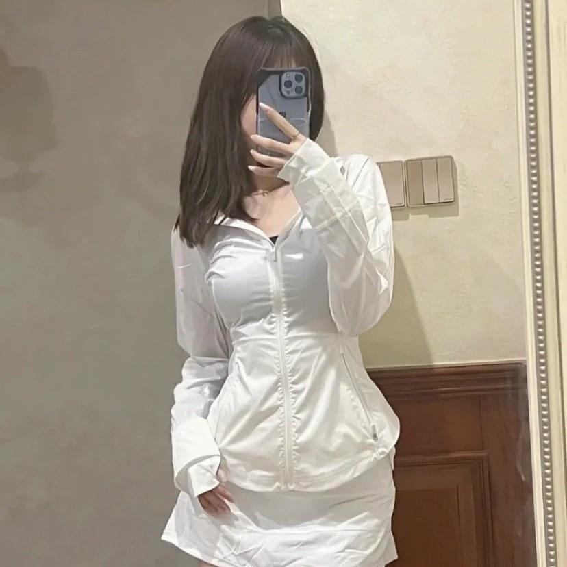 ActiveGo ActiveGo LU IUX SWIFT SPEED Sun Clothing For Women Outdoor UV Protection Sports Lightweight Ice Feel Quick-Dry Yoga Wear_voghion.com