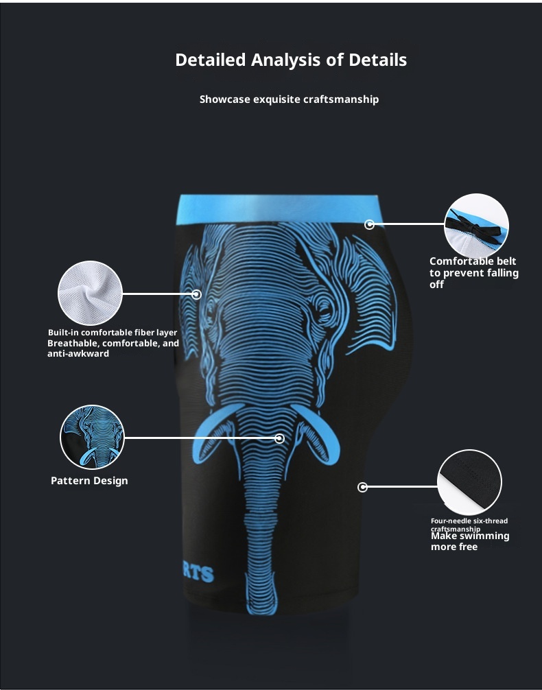 001 Herren-Badeshorts in Übergröße mit Print, lockerer Passform, schnelltrocknend und blickdicht – Hersteller_voghion.com