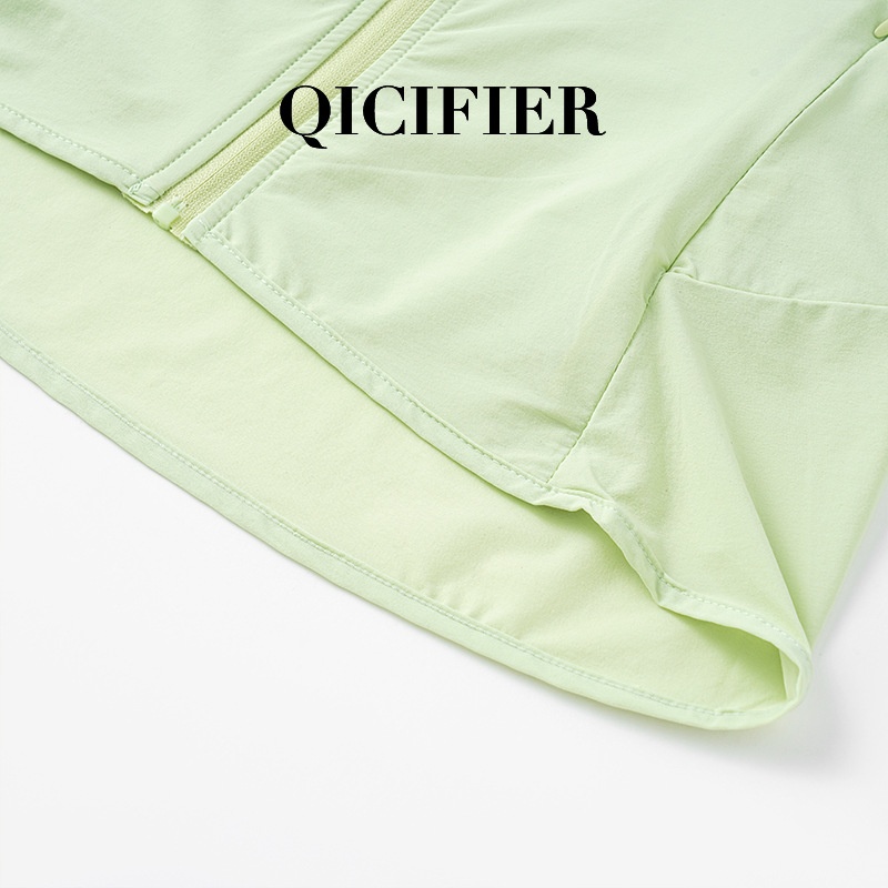 ActiveGo ActiveGo QCFE Qiancai Feier Summer Outdoor Sports Yoga Fitness Running Hooded Ice Feel Sun Protection Jacket For Women 3031_voghion.com