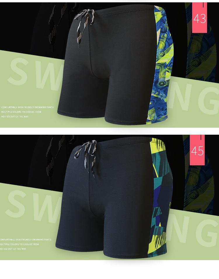 001 Men's Swimming Wholesale Boxer Large Size Milk Silk Adult Fashion Printed Hot Spring Vacation Beach Swim Trunks_voghion.com