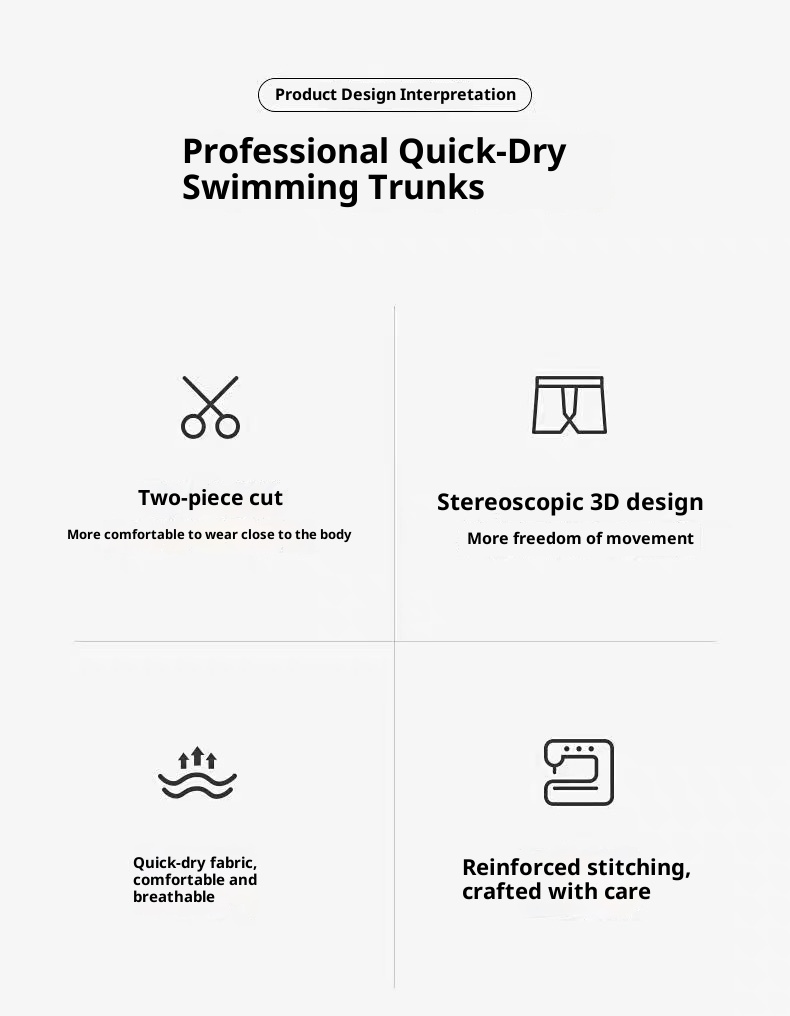 001 Adult Men's High Elasticity Boxer Shorts With Waist Drawstring Quick-Dry Gear Hot Spring Swimming Trunks Wholesale_voghion.com