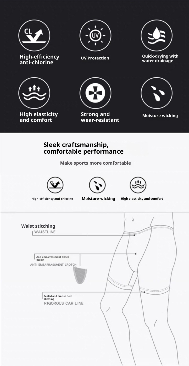 001 New Professional Training Student Adult Association Special Winter Swimming Hot Spring Swim Trunks Plus Size Swimwear_voghion.com