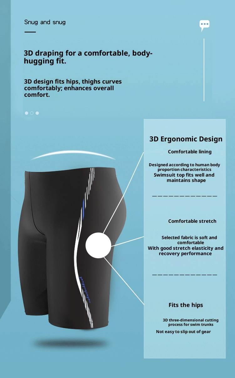 001 Fünf-Punkte-Shorts Anti-Peinlichkeits-Boxershorts Modische Herren-Profi-Badehose, schnelltrocknend, atmungsaktiv, für Strand, Spa und Badebekleidung_voghion.com