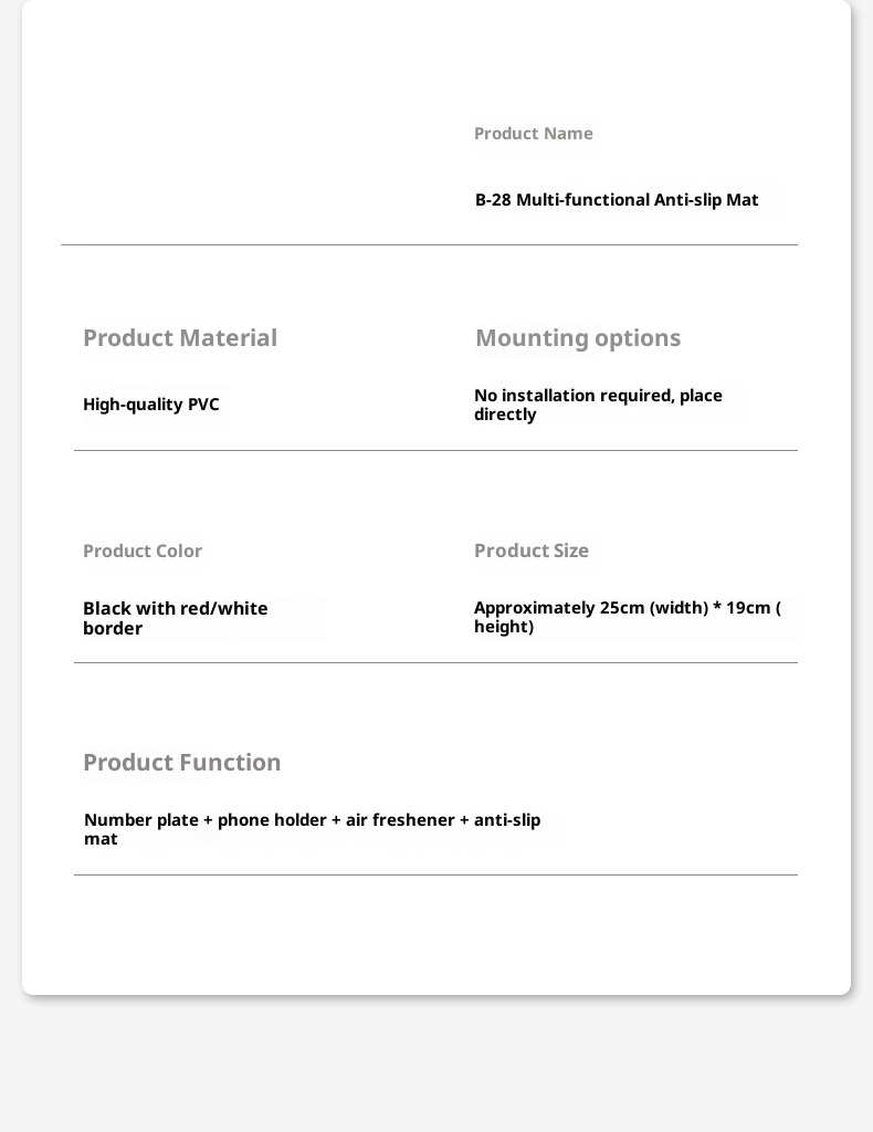 Phone Anti-Slip Mount Organizer 360 Rotating Navigation Holder Dashboard Mat Car Accessories_voghion.com