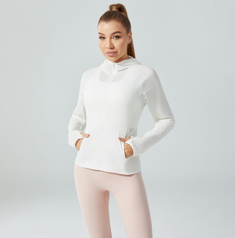 ActiveGo ActiveGo QCFE Qiancai Feier Summer Outdoor Sports Yoga Fitness Running Hooded Ice Feel Sun Protection Jacket For Women 3031_voghion.com