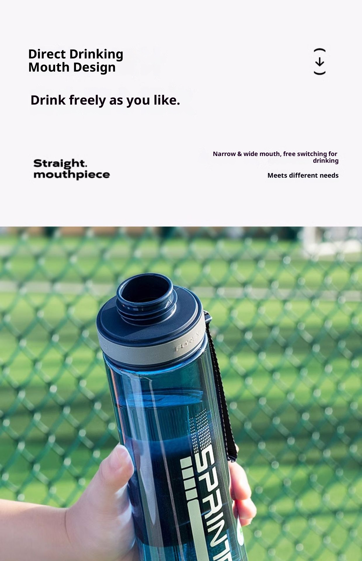 001 Große Trinkflasche für Männer, Sommer-Outdoor-Becher, Sport-Trinkflasche, bruchfester Kunststoff, hitzebeständig_voghion.com