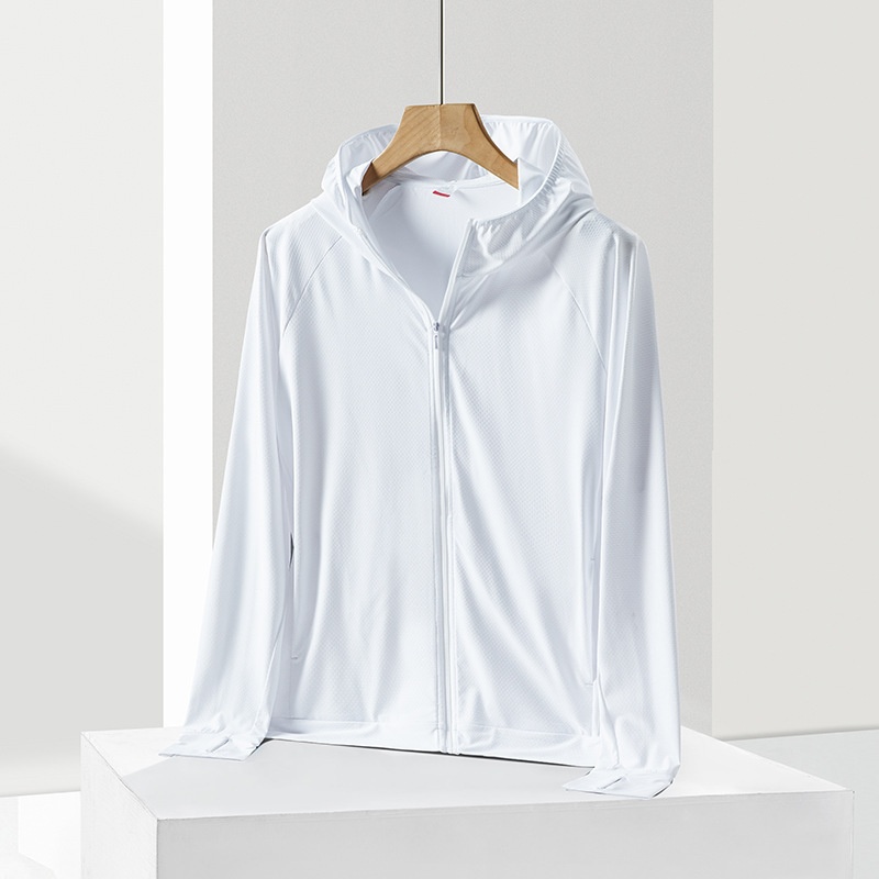 Giacca solare con cappuccio ActiveGo ActiveGo Ice Feel per donna, abbigliamento fitness estivo, abbigliamento yoga per allenamento all'aperto, giacca protettiva UV_voghion.com