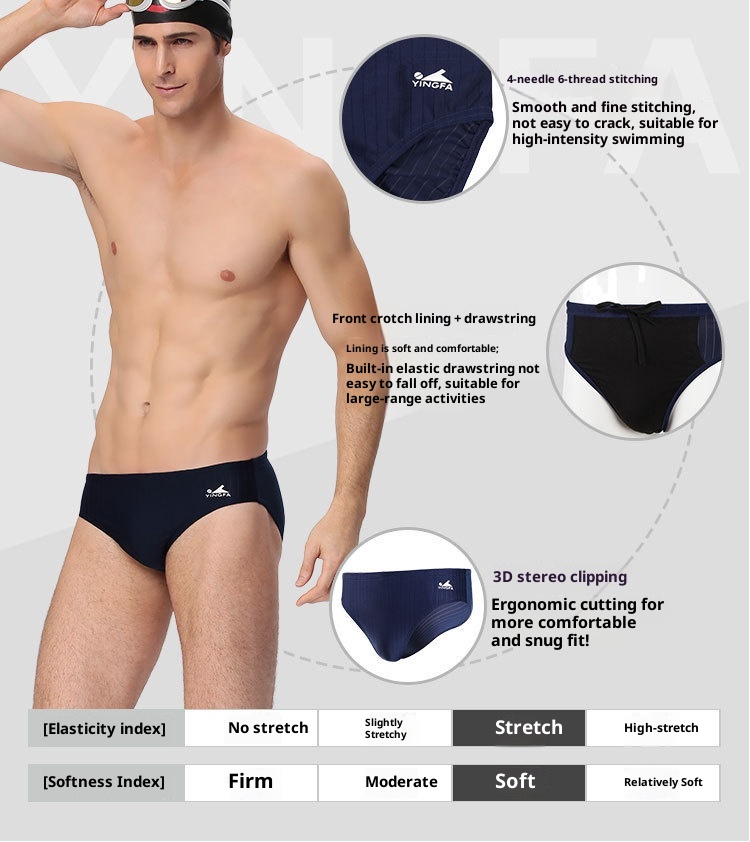 001 Yingfa Swimming For Men, Adults, And Children, Triangle Professional Quick-Dry Waterproof High-Cut Racing Training Swim_voghion.com