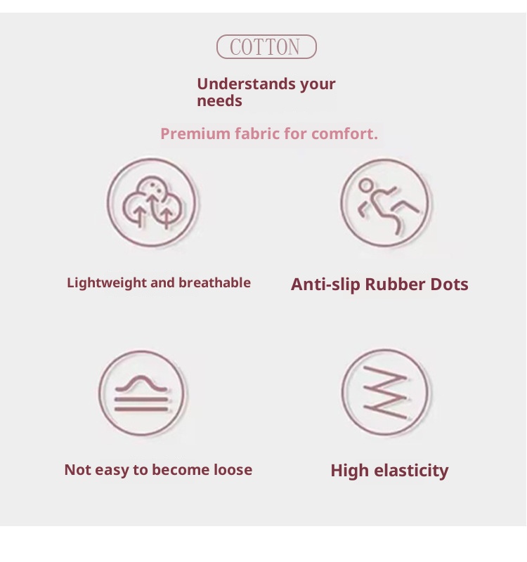 Chaussettes de sport professionnelles en pur coton, mi-mollet, pour femmes, idéales pour le yoga, l'automne et l'hiver. 001 Yoga, mi-mollet, fitness, danse, pilates, antidérapantes._voghion.com