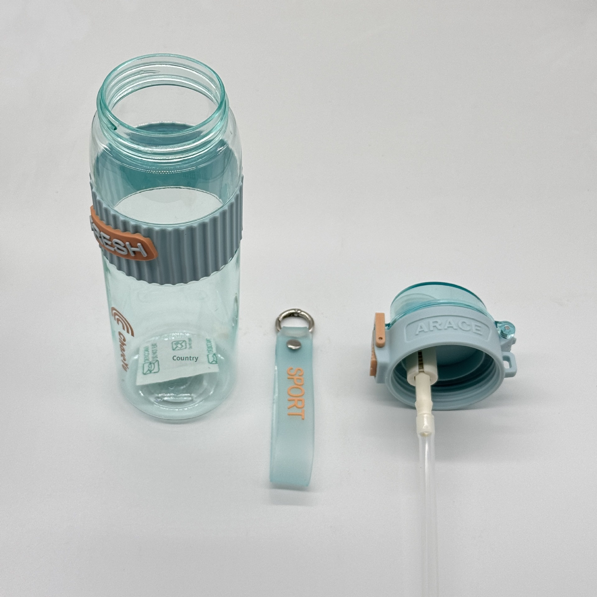 001 Large Capacity Aesthetic Outdoor Sports Bottle Anti-drop High Temperature Resistant Portable Straw Korean Version_voghion.com