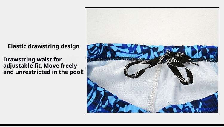 001 Anti-Peinlichkeits-Ausrüstung Boxershorts für Erwachsene in Übergröße, Hot Spring Herren-Badeanzug mit Blumenmuster, Set_voghion.com