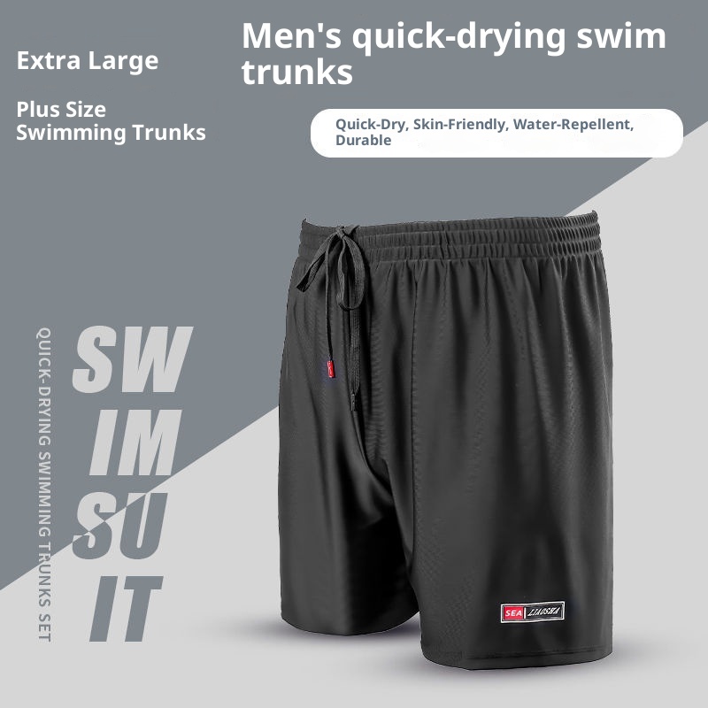 001 Herren-Boxershorts, Dreiviertellänge, schnelltrocknend, lockere Passform, Badehose für Jungen bis 140 kg, Übergrößen, Bademode_voghion.com