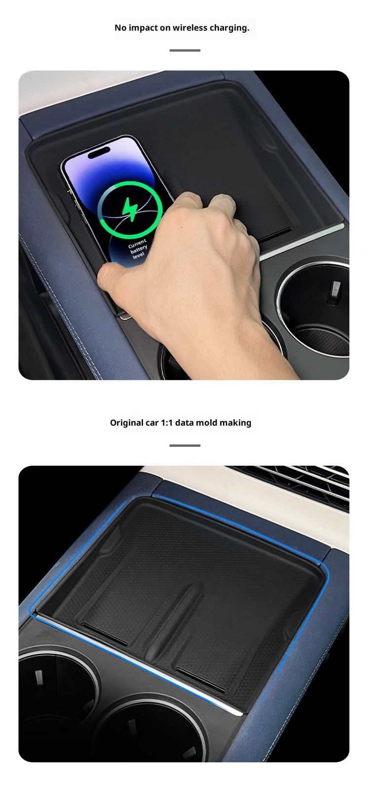 Adatto per il modello 23-25 Xpeng G6 Controllo centrale Tappetino antiscivolo in silicone per la ricarica wireless Speciale per interni auto_voghion.com