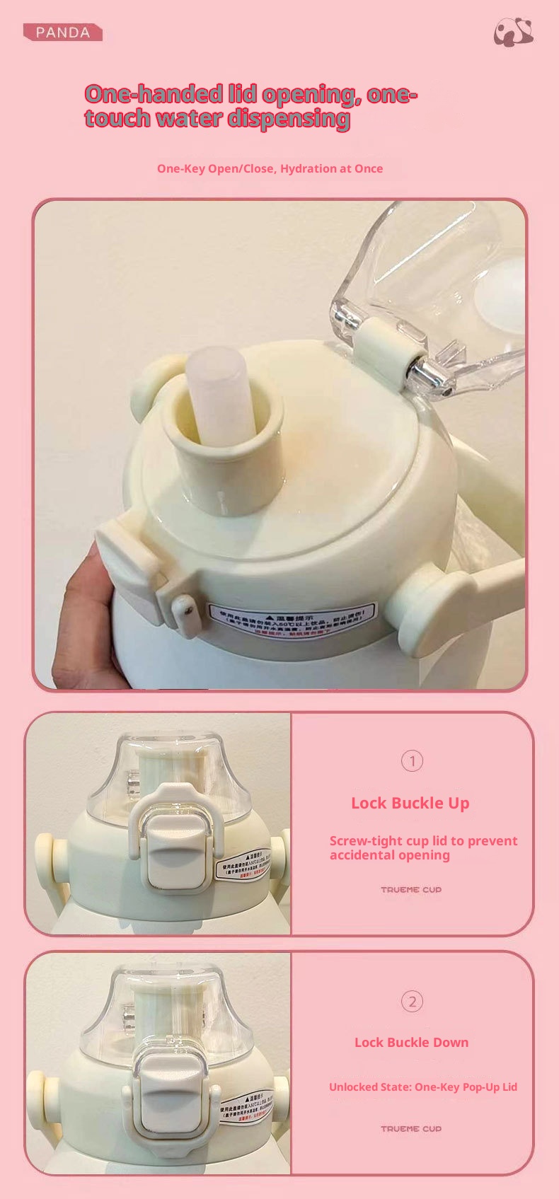 001 Borraccia termica in acciaio inossidabile di grande capacità con cannuccia per sport all'aperto, portatile, fitness, thermos_voghion.com