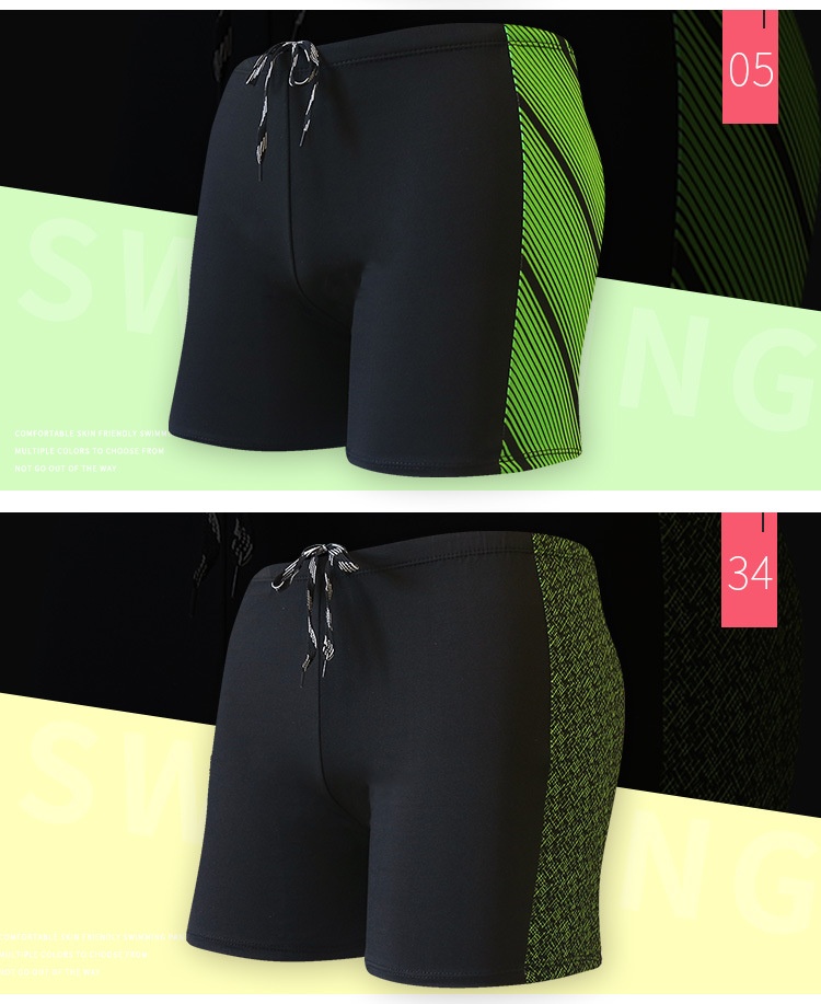 001 Men's Swimming Wholesale Boxer Large Size Milk Silk Adult Fashion Printed Hot Spring Vacation Beach Swim Trunks_voghion.com