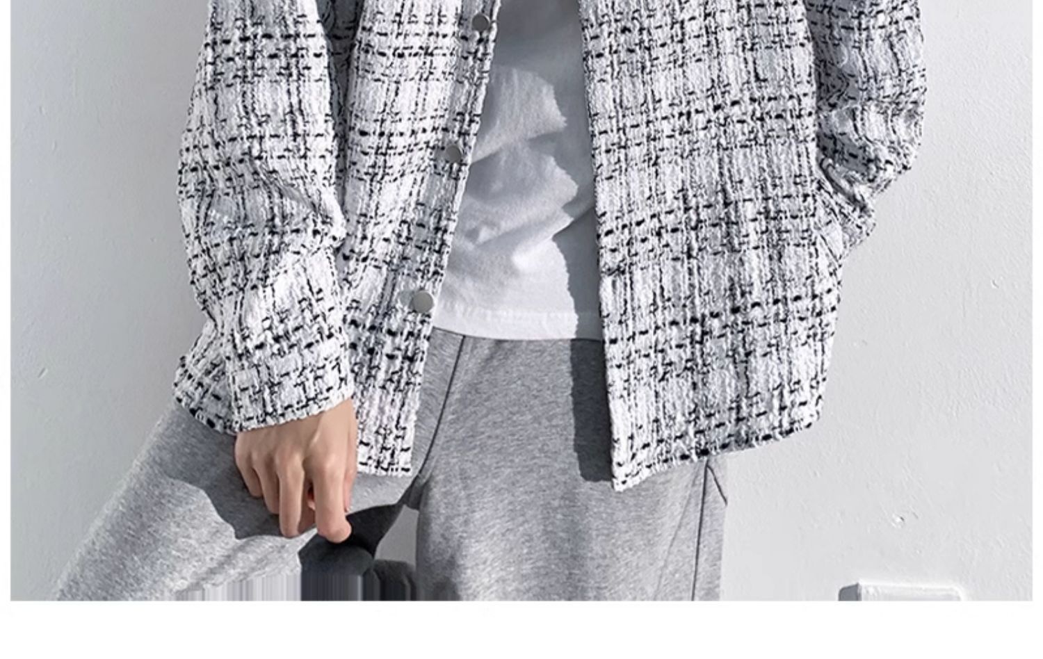 ActiveGo ActiveGo NASAABOUT Houndstooth Men's Brand European American High Street Spring And Autumn Trendy Cool Jacket British Style_voghion.com