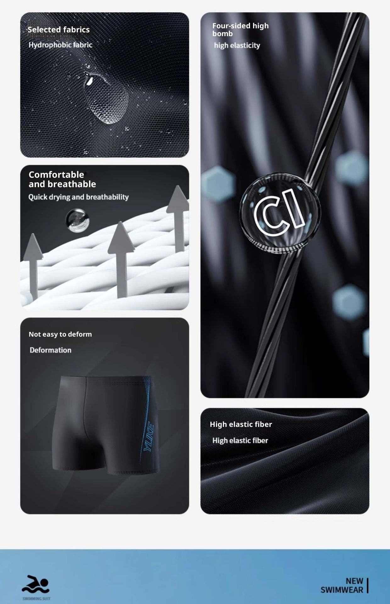 001 Badehose für Herren und Erwachsene (2025) – Neues Modell für Jugendliche – Professionelle Trainings-Schwimmbekleidung für Jungen – Komplettes Set_voghion.com