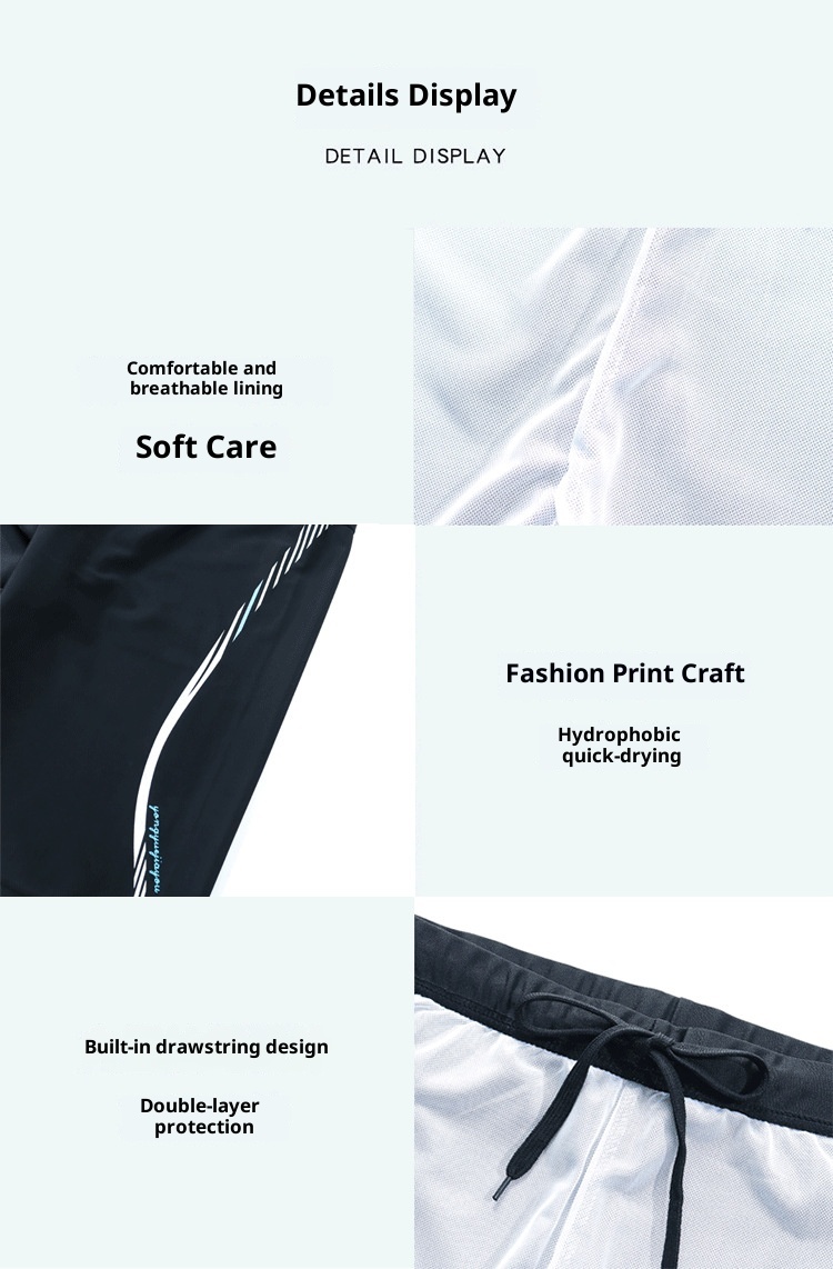 001 Adult Anti-Embarrassment Boxer Shorts Fashionable Men Professional Quick-Dry Breathable Sun-Proof Swimming Trunks_voghion.com