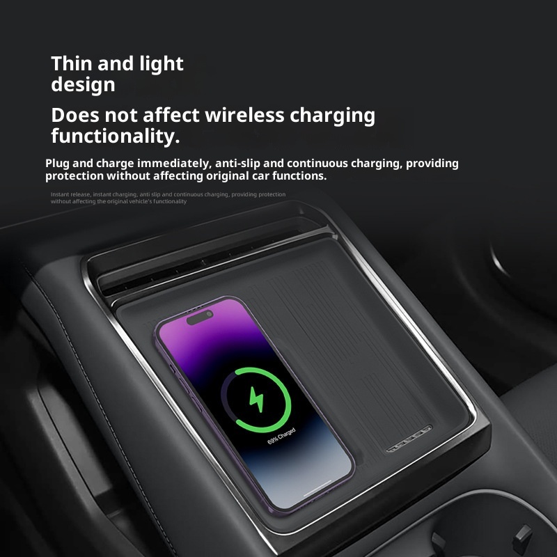 Suitable For Xpeng New P7 Central Control Wireless Charging Silicone Dustproof Protective Pad Car Interior Protection_voghion.com