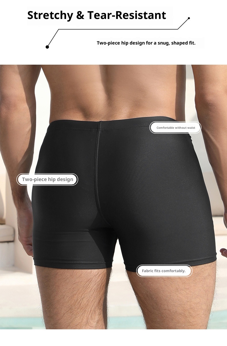 001 Sport-Boxershorts für Herren (Erwachsene) – Anti-Peinlichkeits-Badehose mit doppellagigem, schnelltrocknendem Material – Trainingshose – Direkt vom Hersteller –_voghion.com
