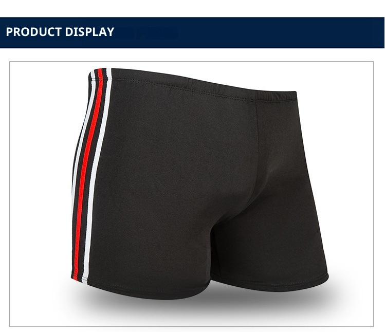 001 Herren Fünf-Punkt-Sport-Freizeit-Boxershorts, atmungsaktiv, schnelltrocknend, locker, Strand, Erwachsene, Übergröße, bequeme Badehose, Großhandel_voghion.com