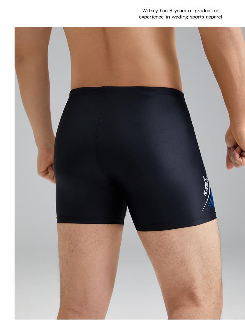 001 New Adult Men's Nylon Thickened Boxer Briefs Anti-Embarrassment Swim Professional Quick-Dry Surfing Swimming Trunks_voghion.com