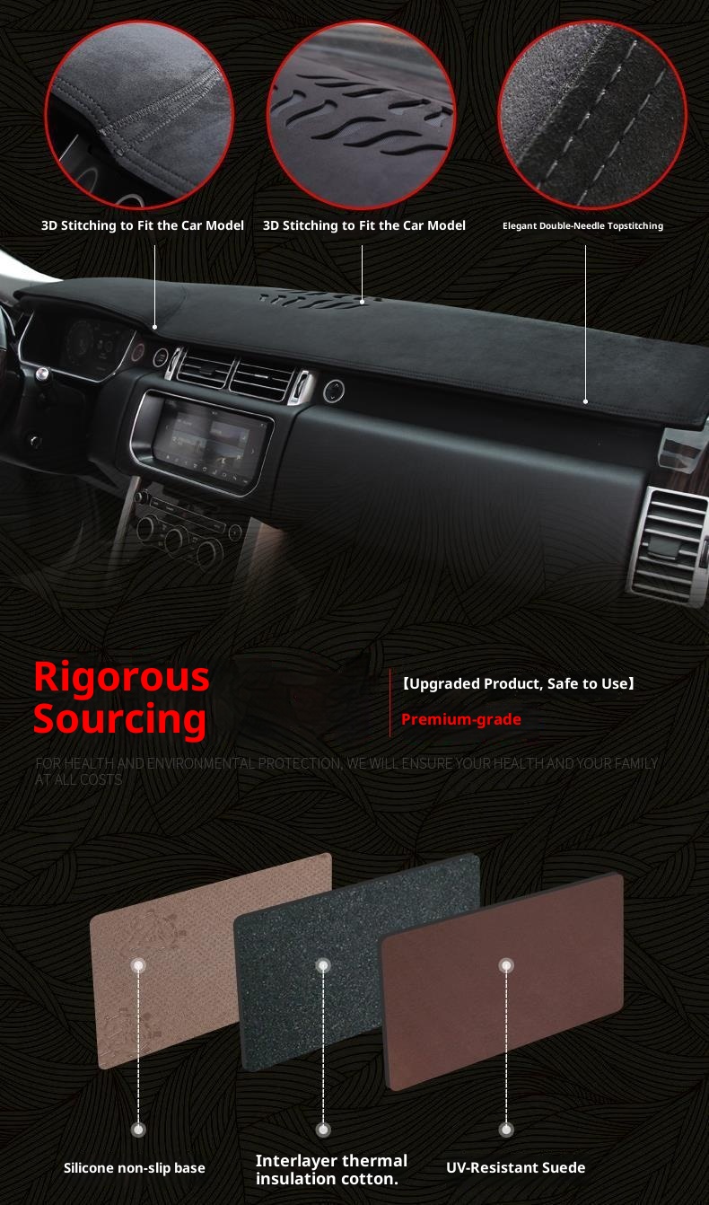 Small Deng Small Deng L6F Car Dashboard Mat Interior Decoration Heat Insulation Sunshade For Center Console_voghion.com