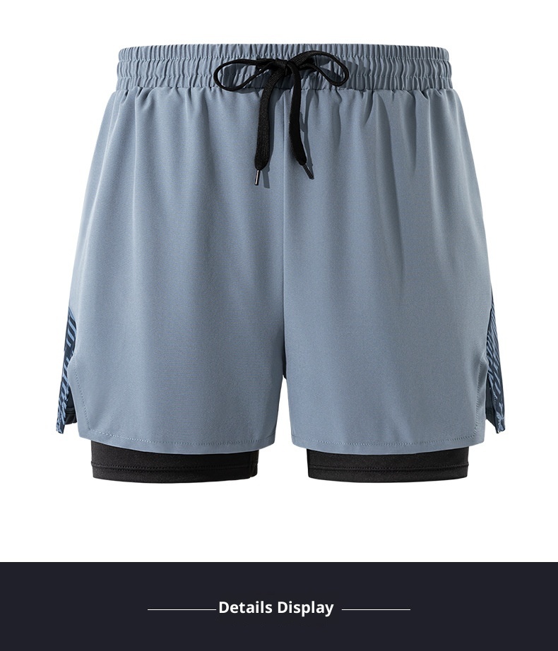 001 Yuke Herren Badehose, doppellagig, schnelltrocknend, professionell, Anti-Peinlichkeits-Badehose, neue große Größe, lockerer Schnitt, Sonnenschutz_voghion.com