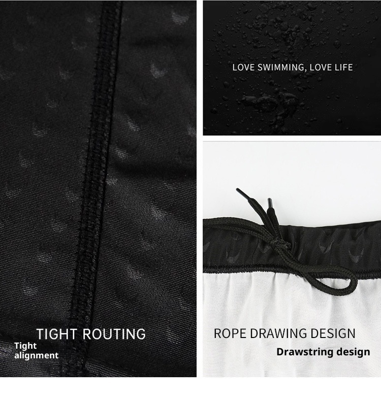 Short de natation professionnel mi-long pour homme, taille L, 5 points, modèle Shark Racing, vente directe d'usine._voghion.com