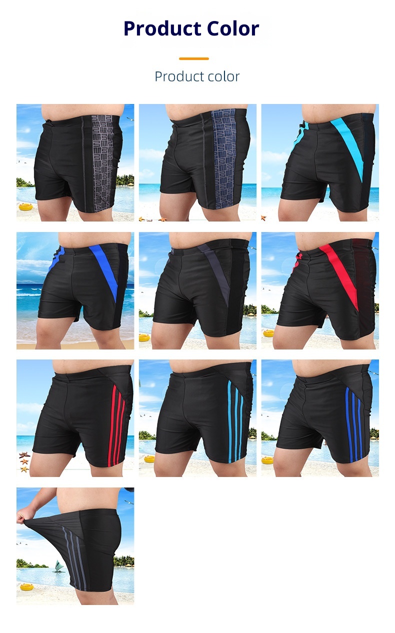 001 Pantaloncini da bagno larghi a cinque punti per uomo di grandi dimensioni, ad asciugatura rapida, all'ingrosso_voghion.com