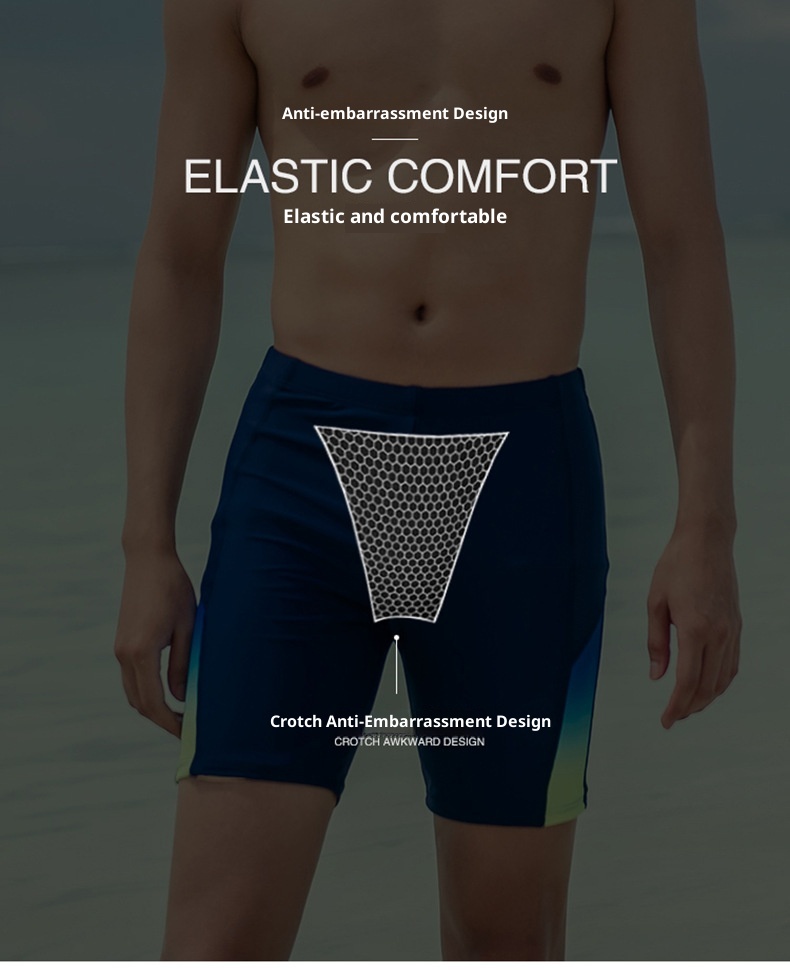 001 Sanqi Herren-Badehose, Boxershorts, lockere Passform, modisch für Studenten und Erwachsene, sexy, niedrige Taille, sportlich, Übergröße_voghion.com