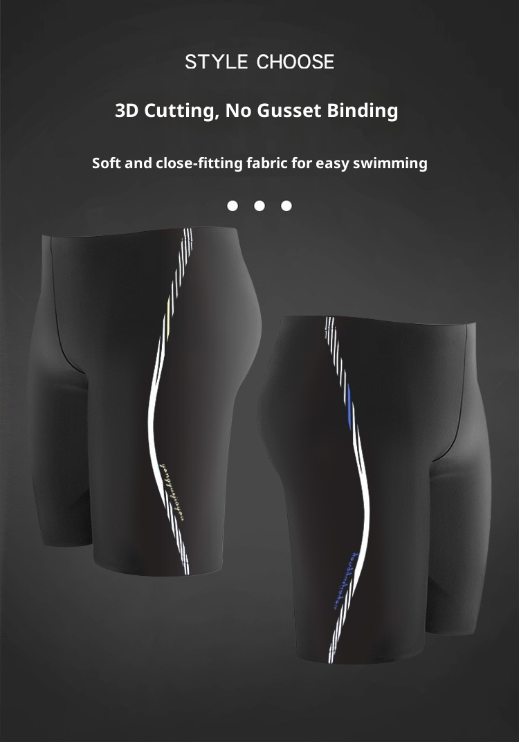 001 Adult Anti-Embarrassment Boxer Shorts Fashionable Men Professional Quick-Dry Breathable Sun-Proof Swimming Trunks_voghion.com