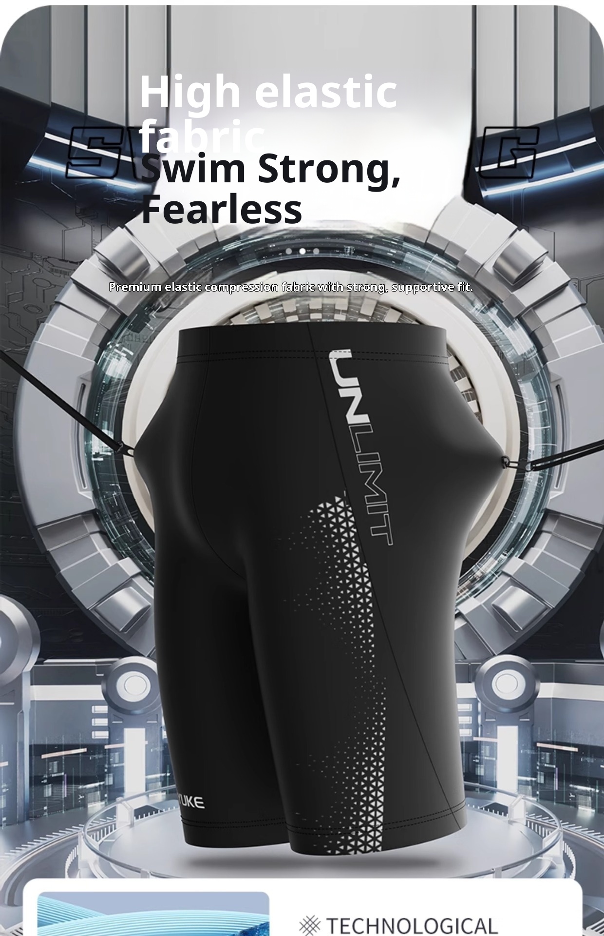 001 Men's 2025 New Professional Racing Five-Point Large Size Trunks Adult Anti-Embarrassment Swimming Training Gear_voghion.com