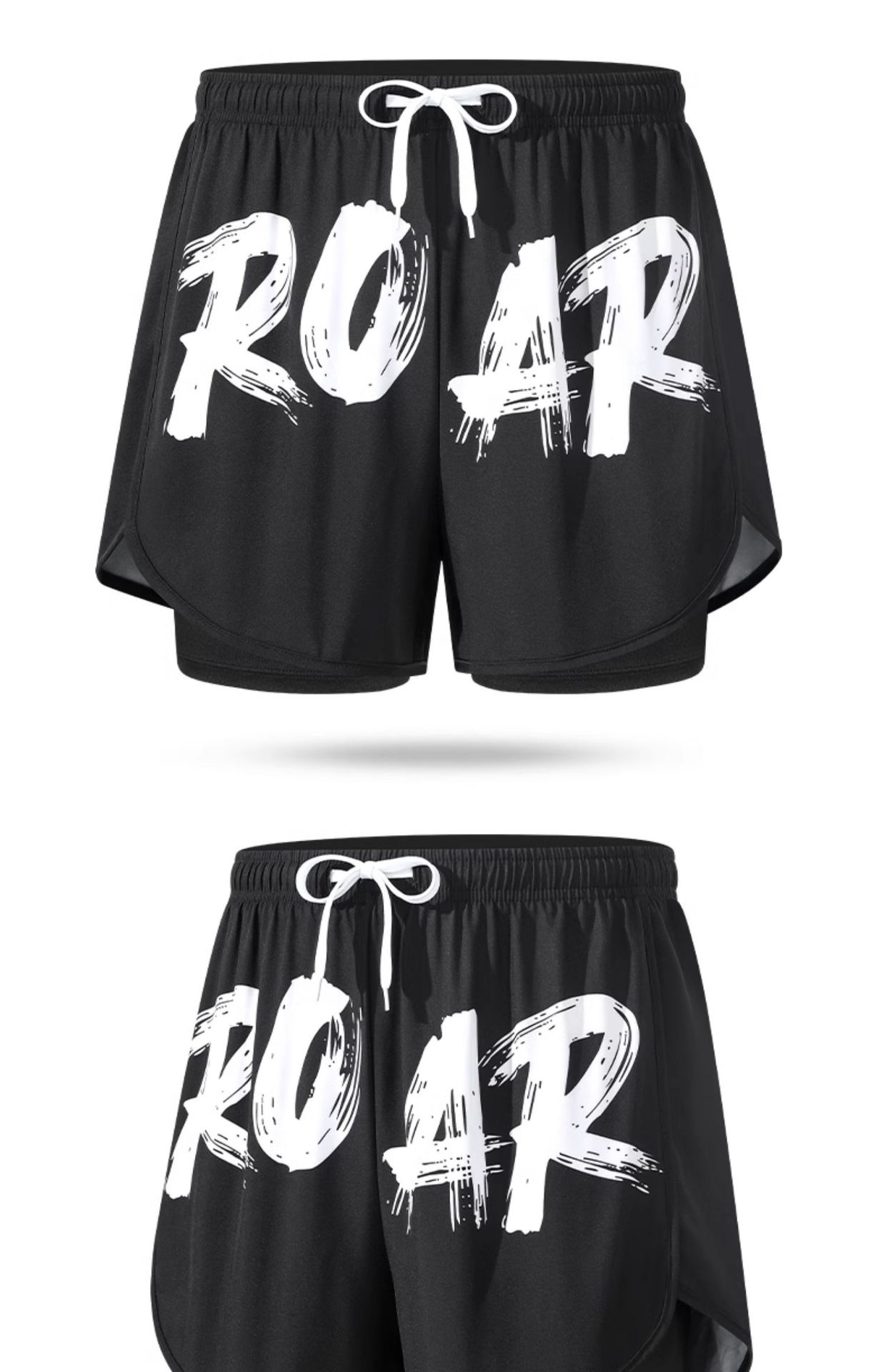 001 Adult Trunks New Professional Quick-Dry Two-Layer Loose Large Size Double-Layer Anti-Embarrassment Swimming Gear Set_voghion.com