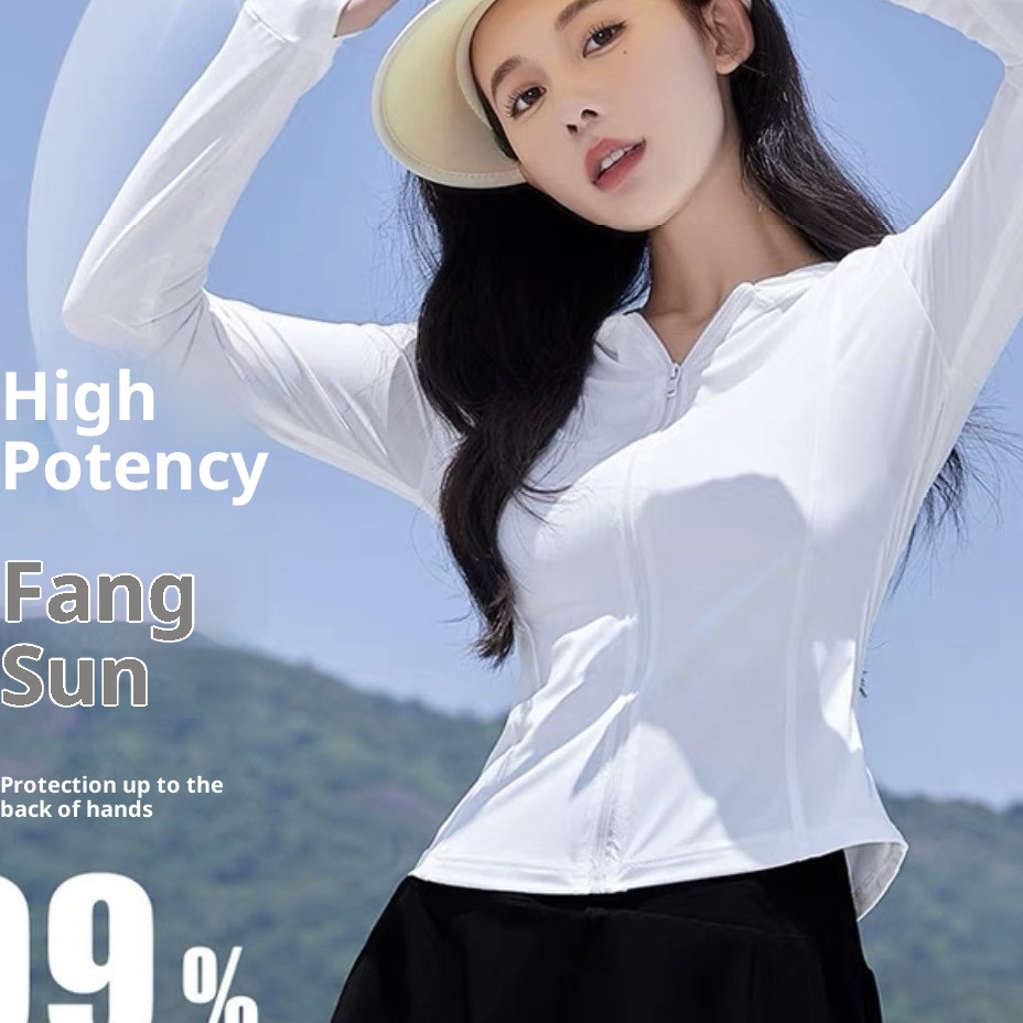 ActiveGo ActiveGo Nuovi indumenti per donna, protezione UV, giacca estiva effetto ghiaccio, abbigliamento sportivo sottile e aderente per esterni con protezione solare_voghion.com