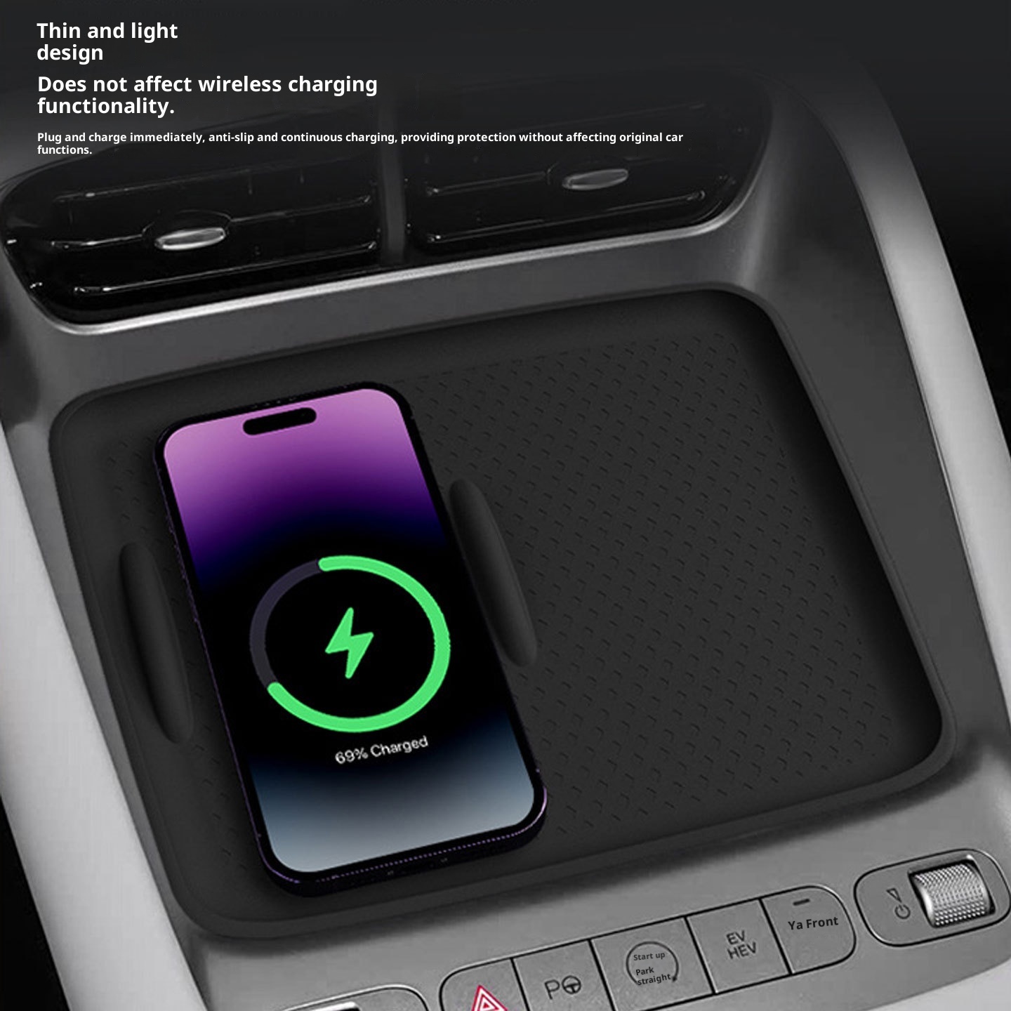 Suitable For BYD Hiace 06ev/06dmi Wireless Charging Central Control Silicone Non-Slip Phone Pad Accessories_voghion.com