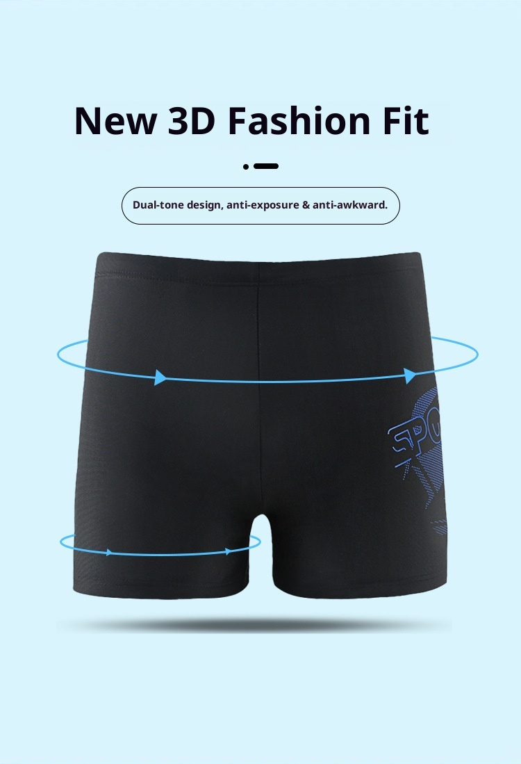 001 Plus Size Swim Trunks Boxer Loose Anti-Embarrassment Quick-Dry Swimming Suit Men's Adult Hot Spring Set Equipment_voghion.com