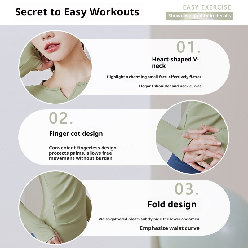 ActiveGo ActiveGo Cross-Border V-Neck Sleeve Yoga Wear Tummy Control Butt Lift Slim Fit Patchwork Long Outdoor Running Sports Fitness_voghion.com