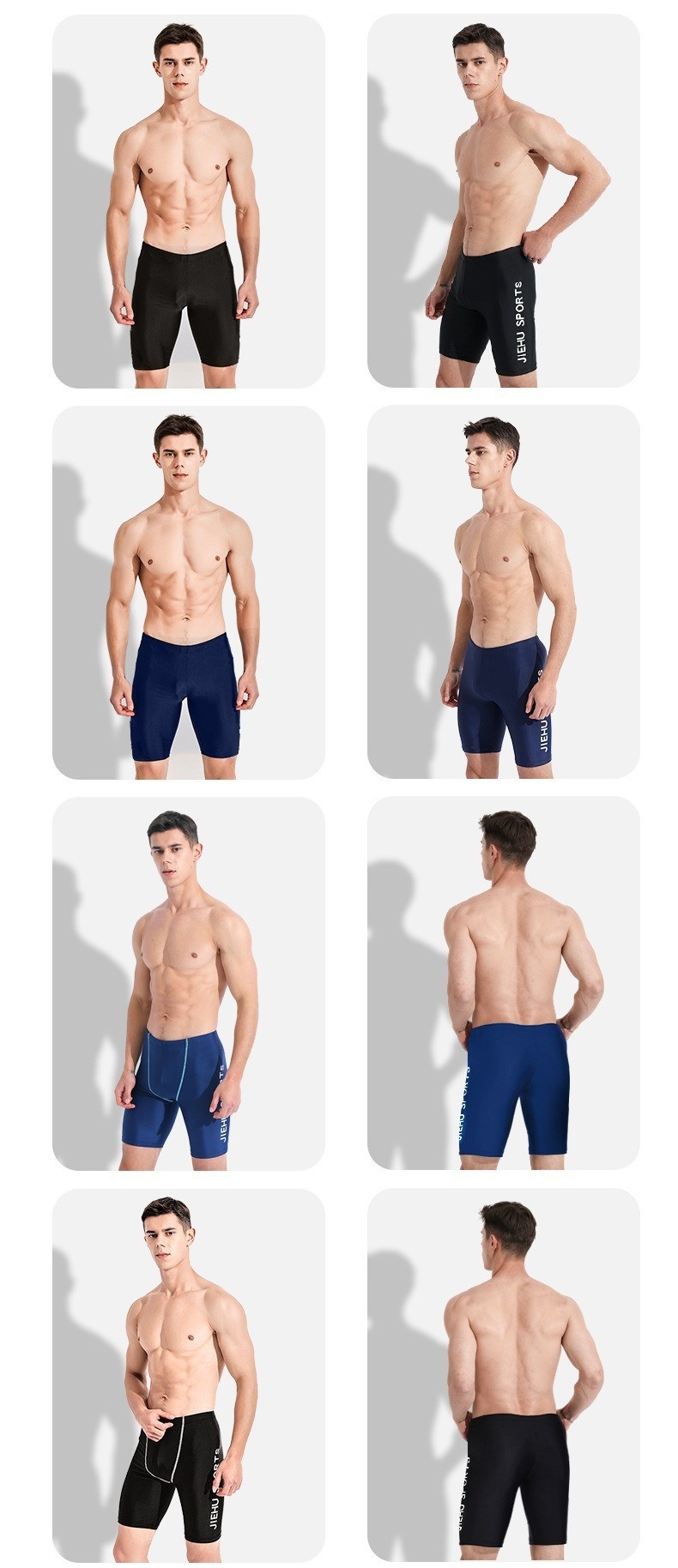 001 Herren Fünf-Punkte Schnelltrocknende Anti-Peinlichkeits-Badehose für Erwachsene und Jugendliche_voghion.com