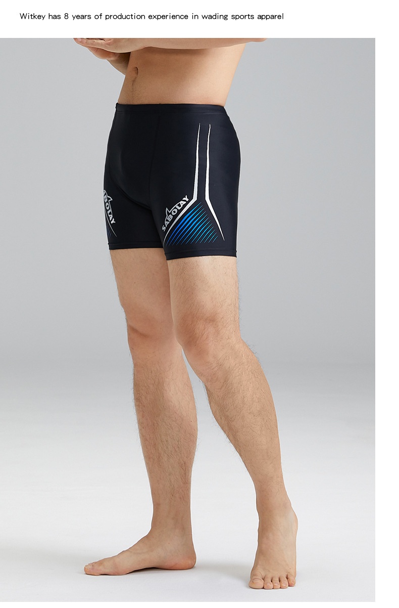 001 New Adult Men's Nylon Thickened Boxer Briefs Anti-Embarrassment Swim Professional Quick-Dry Surfing Swimming Trunks_voghion.com