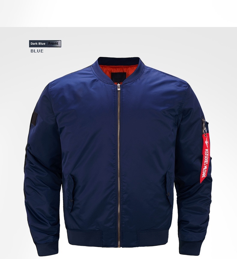 ActiveGo ActiveGo Cross-Border US European Plus Size Men's Loose Cotton Bomber Jacket Trendy_voghion.com